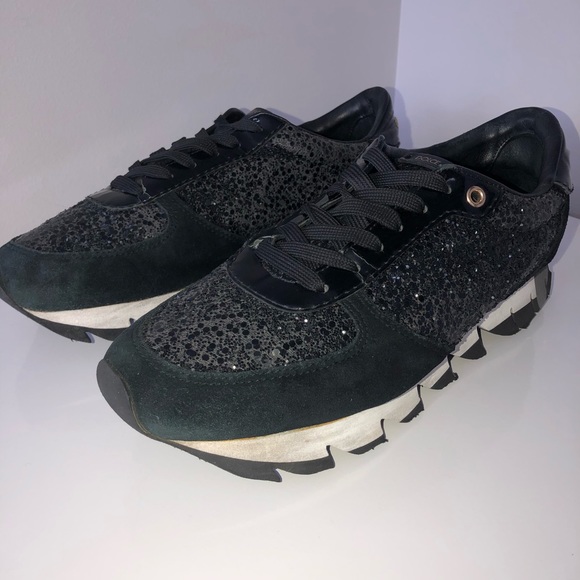 Dolce & Gabbana glittered black suede sneakers - Picture 3 of 6